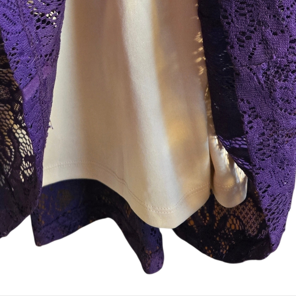 Cardalite Purple Lace Dress. Petite XL. - Picture 4 of 6